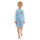 شورت سباحة بطبعة الأسماك باللون الابيض للاولاد, 1, hi-res