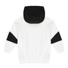 White & Black Logo Hooded Top, 1, hi-res