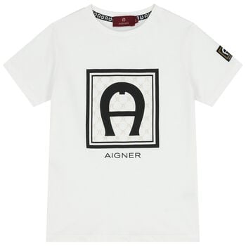 Boys White Logo T-Shirt