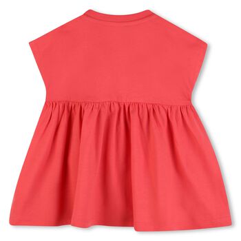 Younger Girls Red Boke Flower Dress