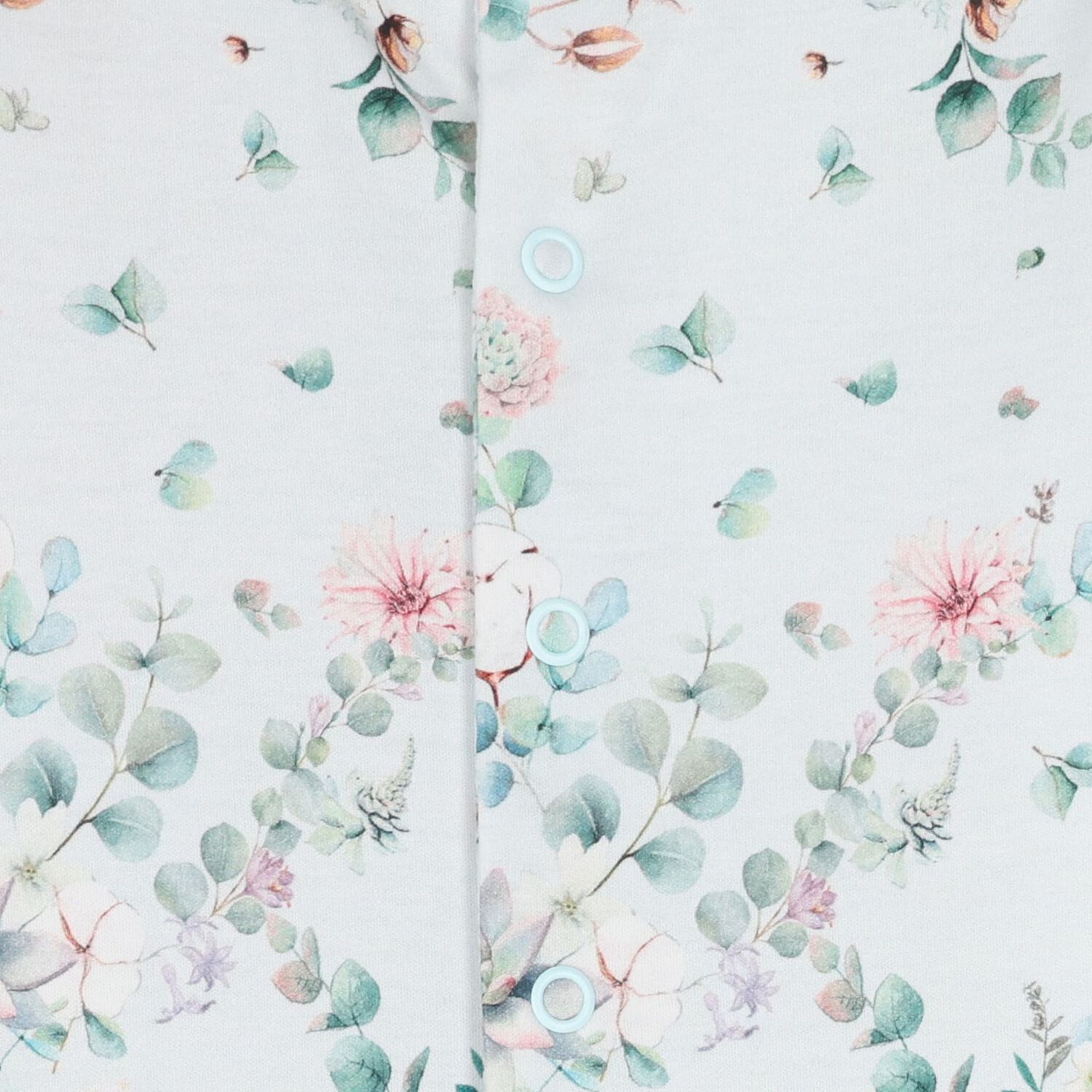 Baby Girls Mint Floral Babygrow Set, 1, hi-res