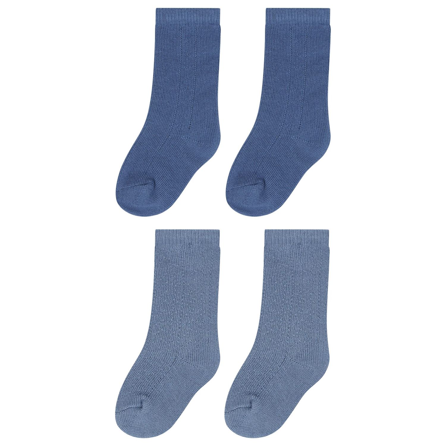 Baby Boys Blue Knitted Socks, 1, hi-res
