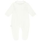 Baby Girls Ivory Bow Babygrow, 1, hi-res