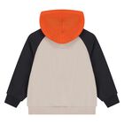 Younger Boys Beige, Grey & Orange 3 Piece Tracksuit, 1, hi-res