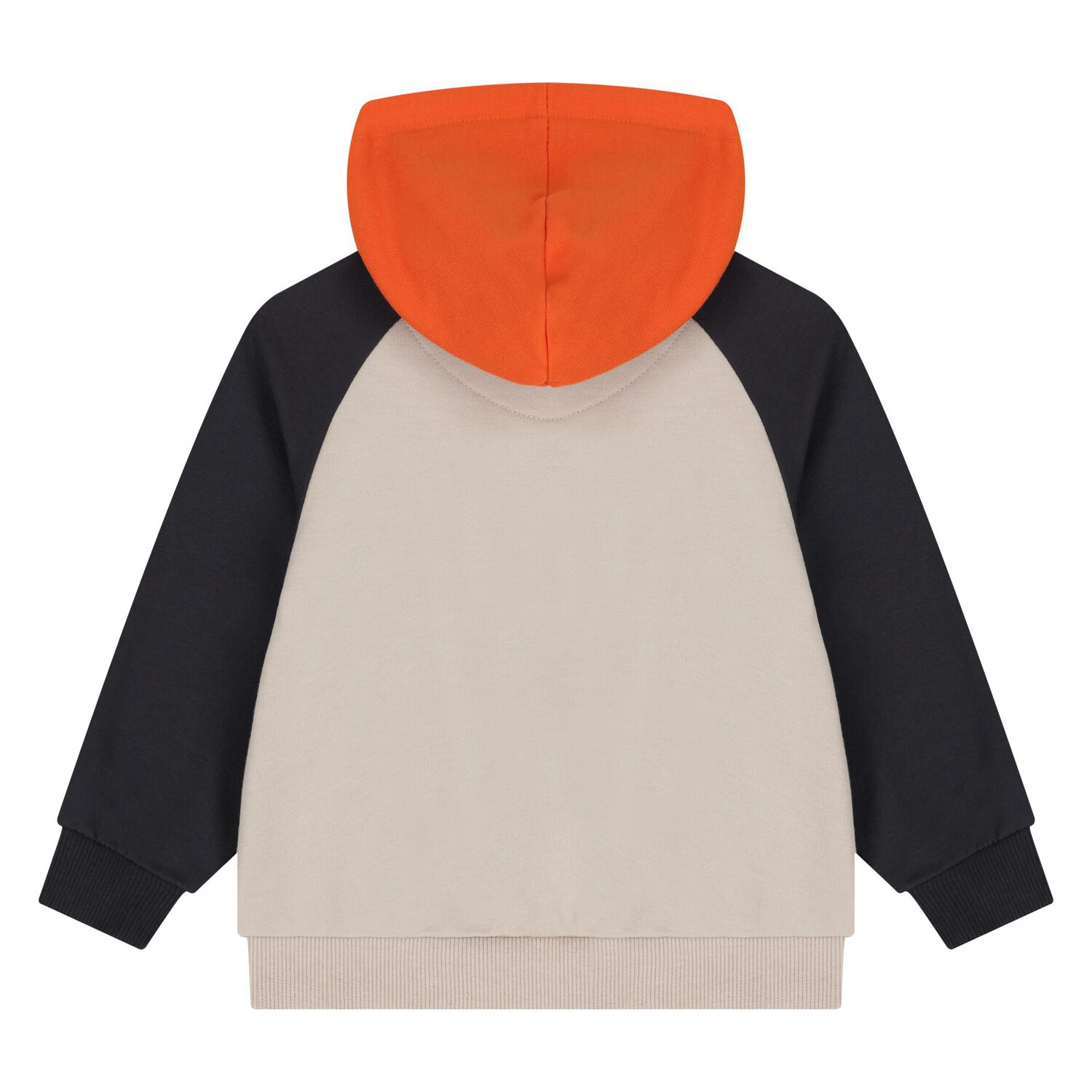 Younger Boys Beige, Grey & Orange 3 Piece Tracksuit, 1, hi-res