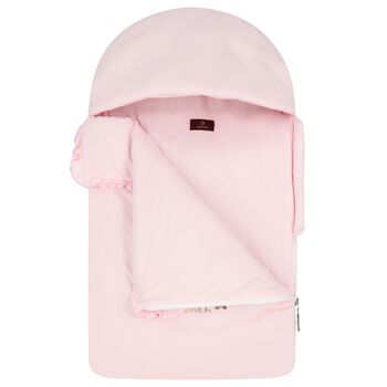 Baby Girls Pink & Gold Bag Logo Nest
