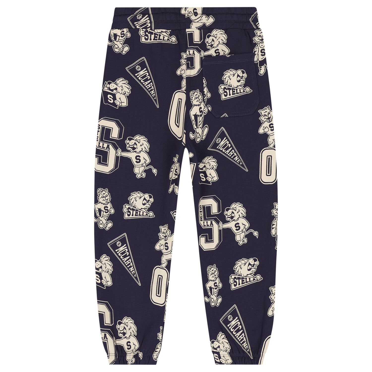 Boys Navy Blue Lion & Tiger Joggers, 1, hi-res