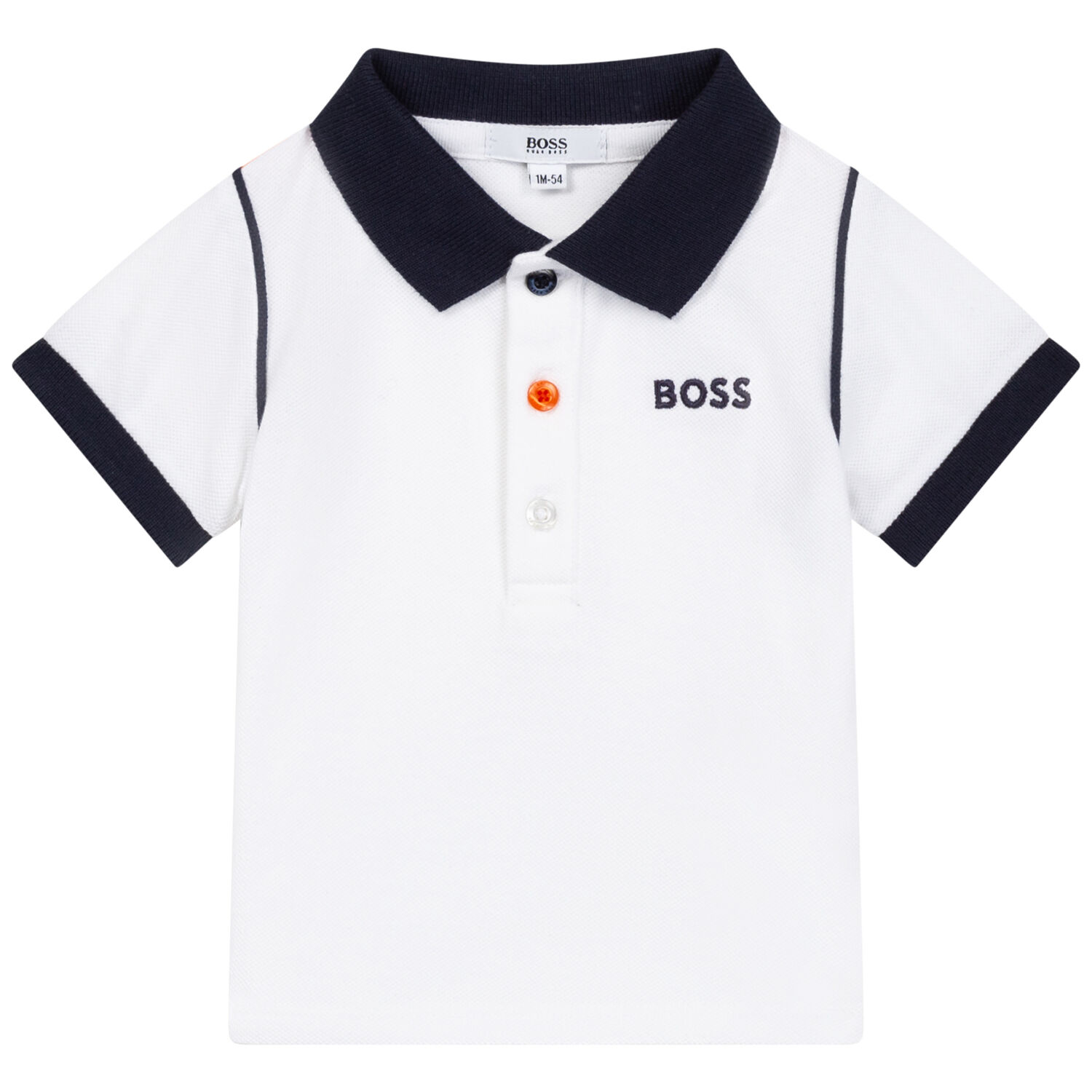 طقم شورت بالشعار باللون الأبيض والبرتقالي للأولاد, 1, hi-res