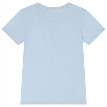 Boys Blue Teddy Bear Logo T-Shirt