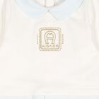 Baby Boys Blue & Gold Logo Babygrow, 1, hi-res