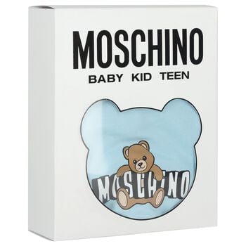 Blue Teddy Bear Logo Babygrow Gift Set