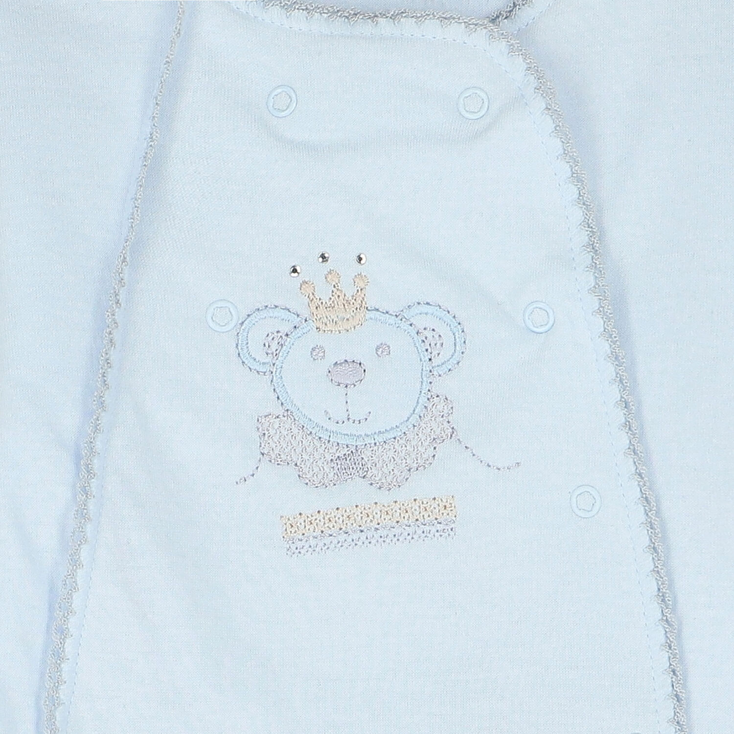 Baby Boys Blue Cotton Babygrow, 1, hi-res