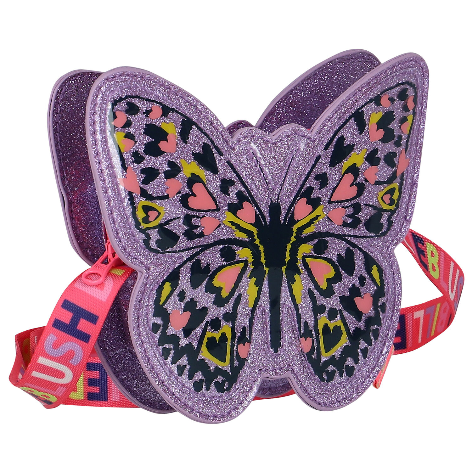 Girls Purple Butterfly Shoulder Bag, 1, hi-res image number null