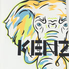 Boys White Elephant T-Shirt, 1, hi-res