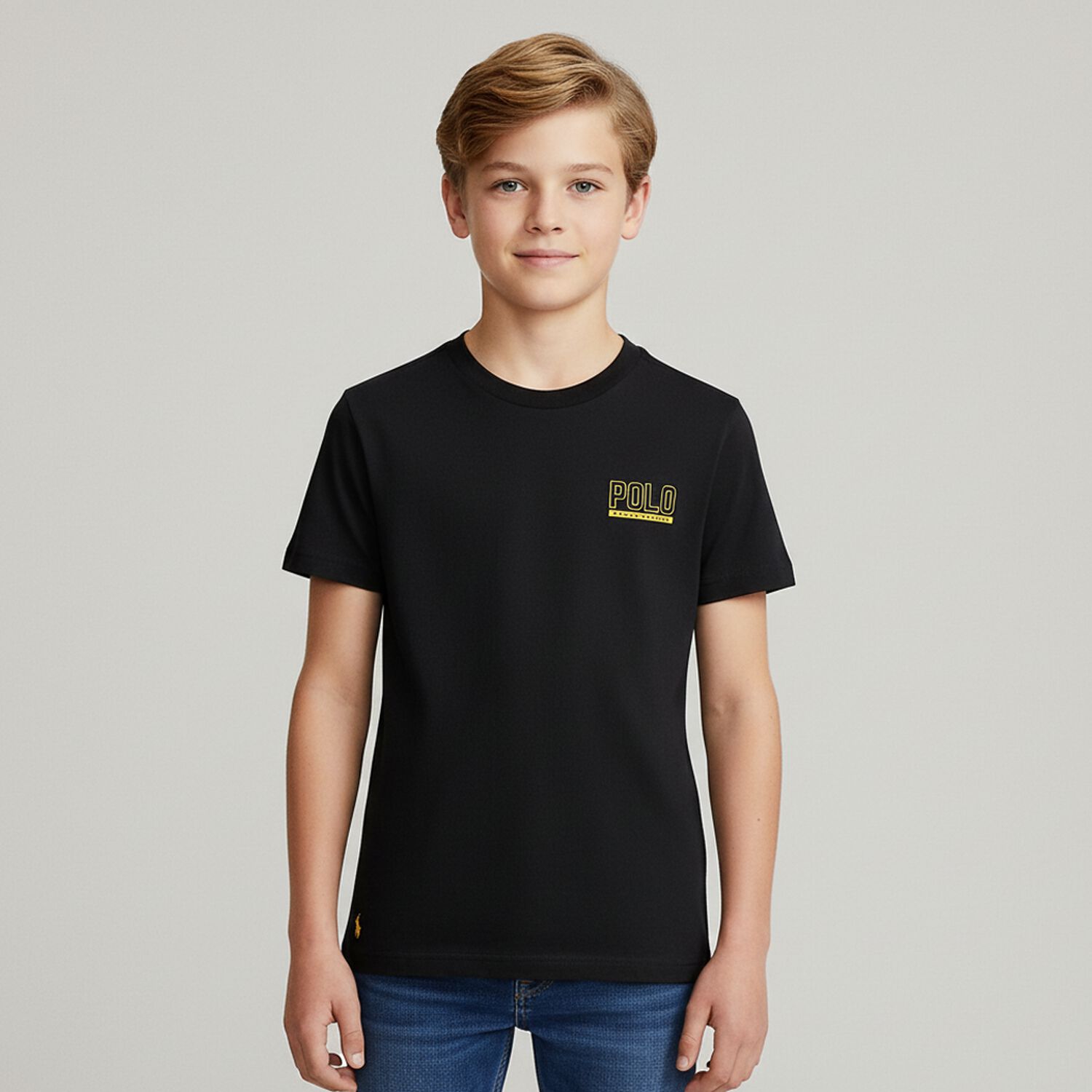 Boys Black Logo T-Shirt, 1, hi-res image number null