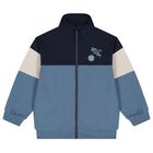 Boys Navy Blue & Blue Tracksuit, 2, hi-res