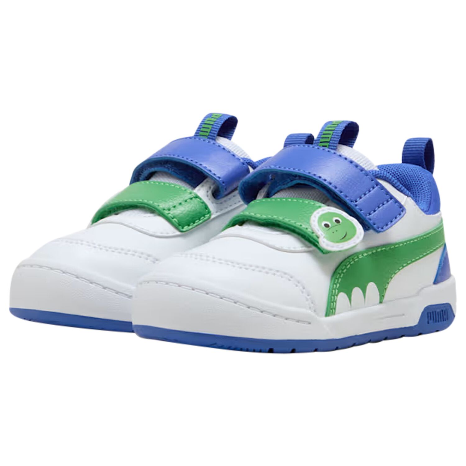 Younger Boys White & Blue Multiflex 2 Dino Trainers, 1, hi-res