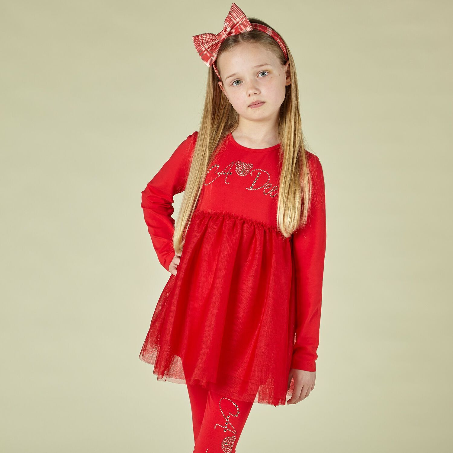 طقم ليغينز بالشعار باللون الاحمر, 1, hi-res