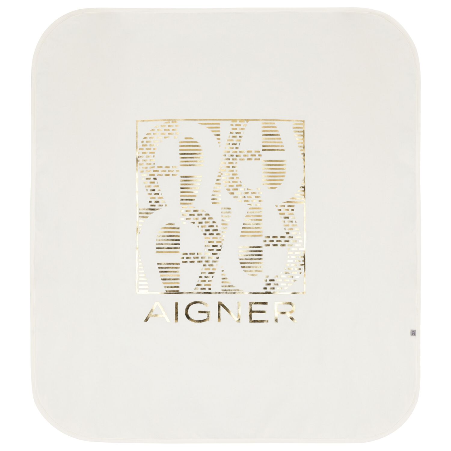 Ivory & Gold Logo Baby Blanket, 1, hi-res