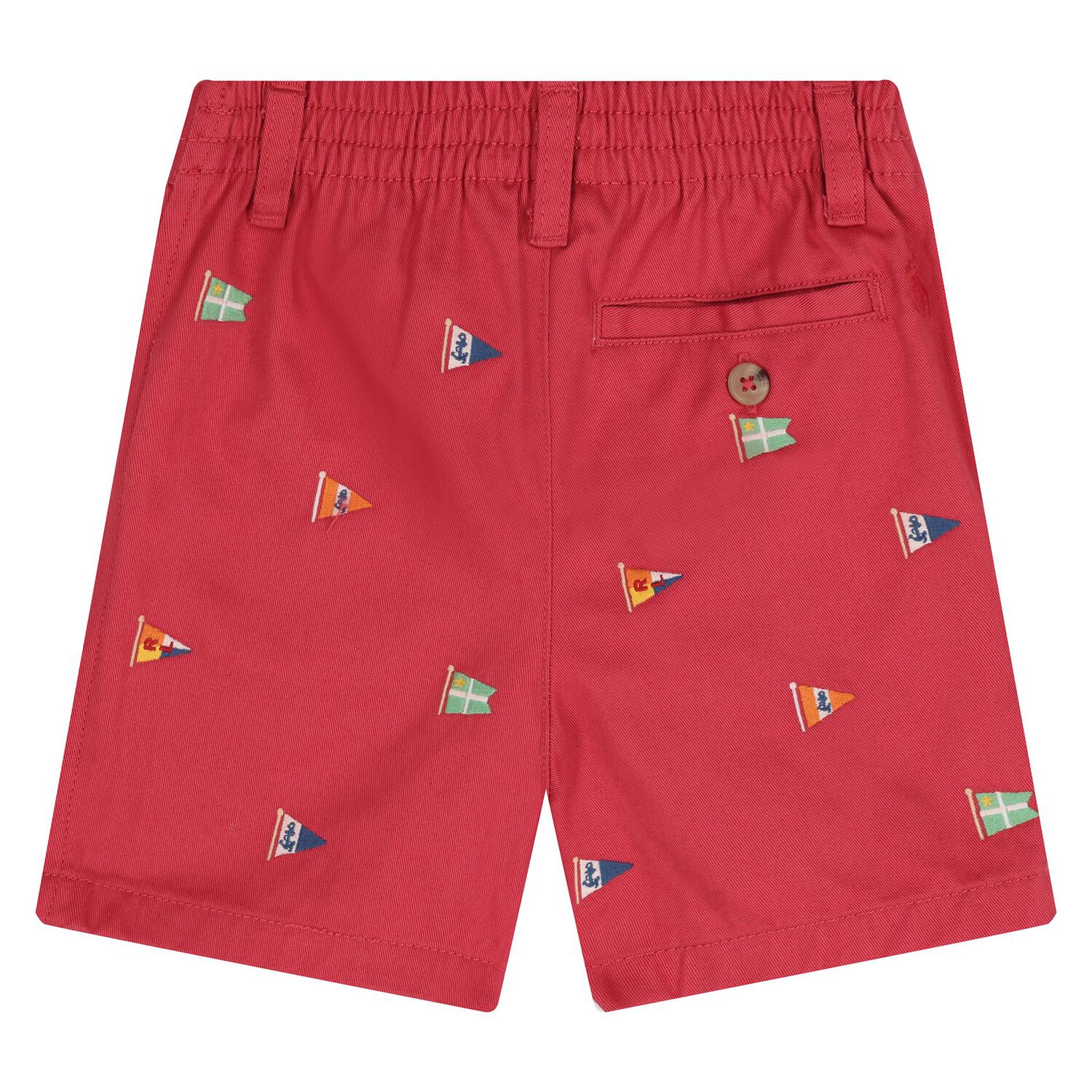 Baby Boys White and Red Logo Short Set, 1, hi-res