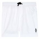 Boys White Logo Swim Shorts, 1, hi-res
