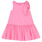 فستان وردي مع فيونكة للبنات, 1, hi-res