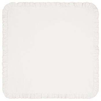 بطانية مبطنة باللون العاجي والوردي للبنات