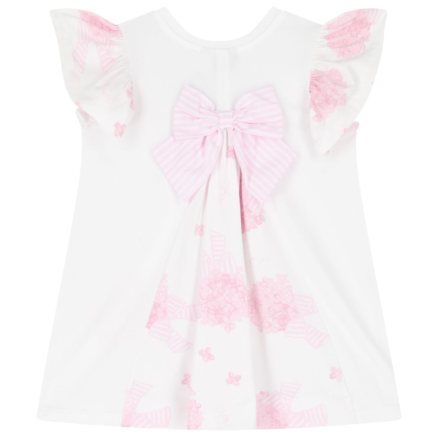 طقم ليجنز بطبعة الزهور باللونين الأبيض و الوردي للبنات, 1, hi-res image number null