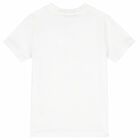 تيشيرت بالشعار باللون الابيض للاولاد, 3, hi-res