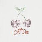 Girls White & Orange Cherry Skirt Set, 1, hi-res