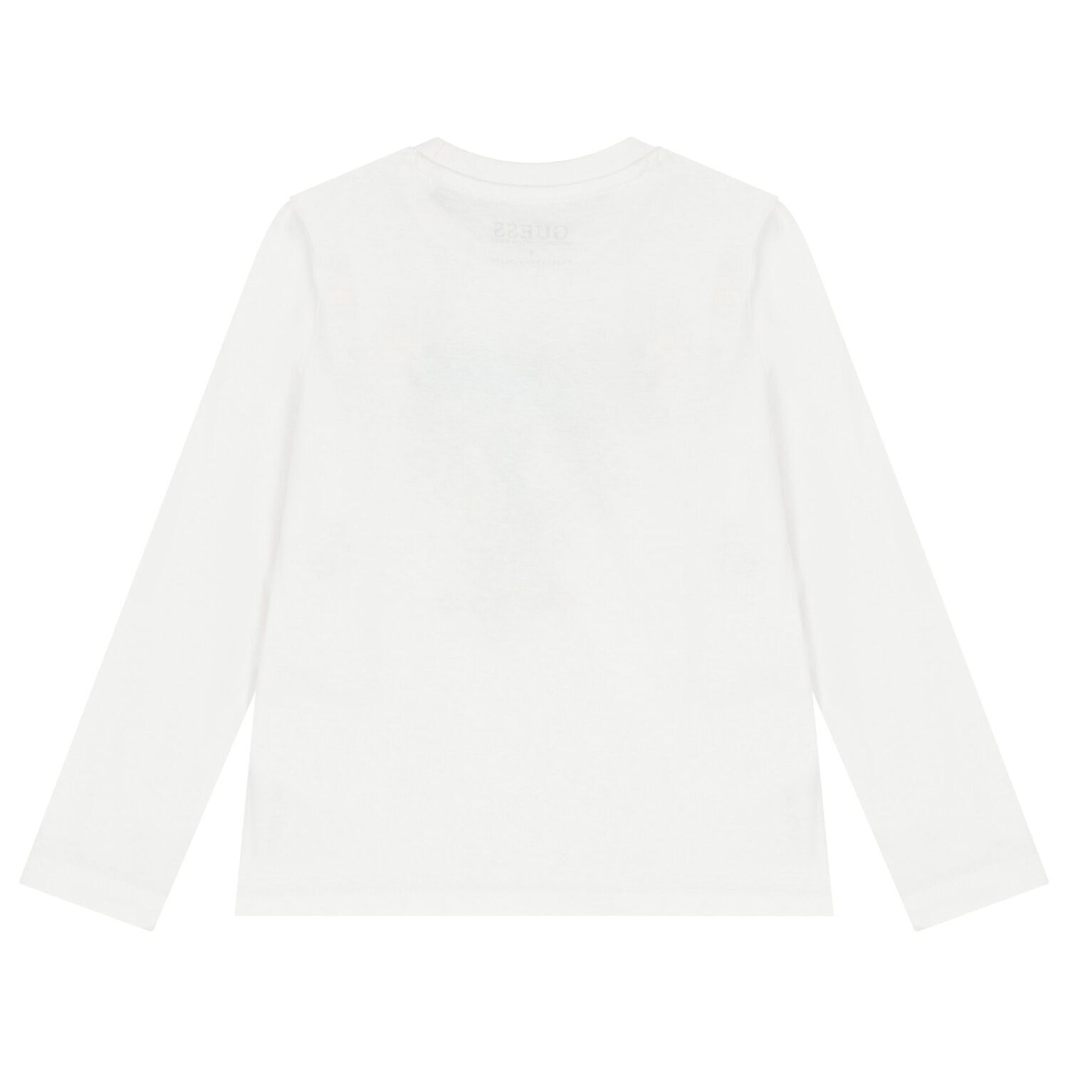 Boys White Logo Long Sleeve Top, 1, hi-res image number null
