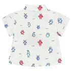 Younger Boys White & Blue Monster Shirt, 1, hi-res