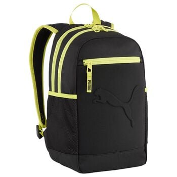 Black & Neon Green Logo Backpack
