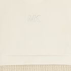 Girls Beige Logo Pleated Dress, 1, hi-res