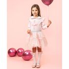Girls Pink Tulle Skirt Set, 2, hi-res