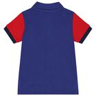 طقم أولاد شورت بالشعار باللون الكحلي, 1, hi-res