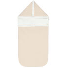 Beige & White Logo Baby Nest, 3, hi-res