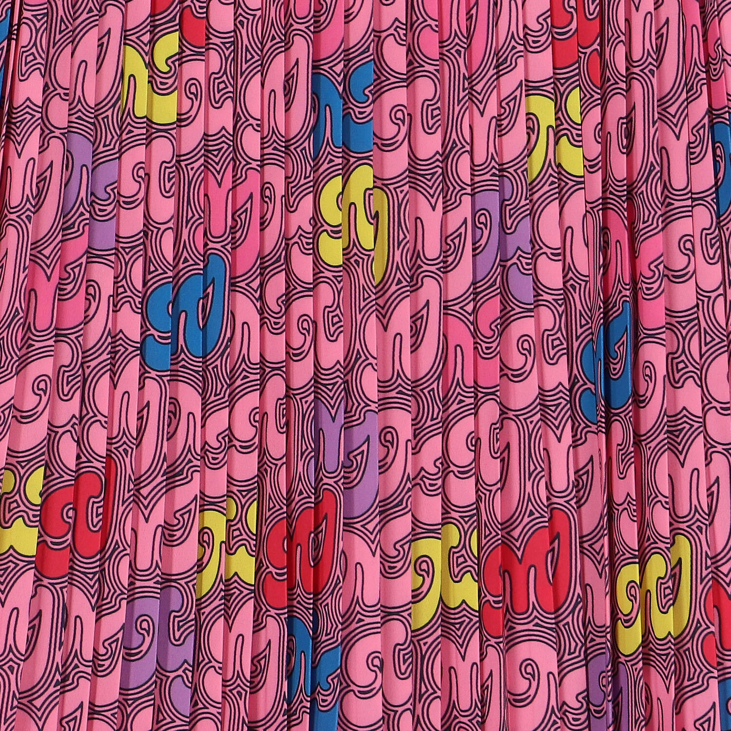 Girls Pink Pleated Logo Dress, 1, hi-res