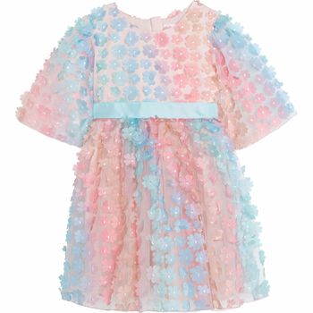Girls Rainbow Floral Dress