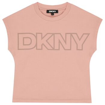 تيشيرت بنات بالشعار باللون الوردى 