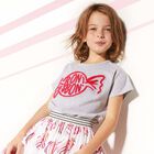 Girls Grey T-Shirt, 1, hi-res