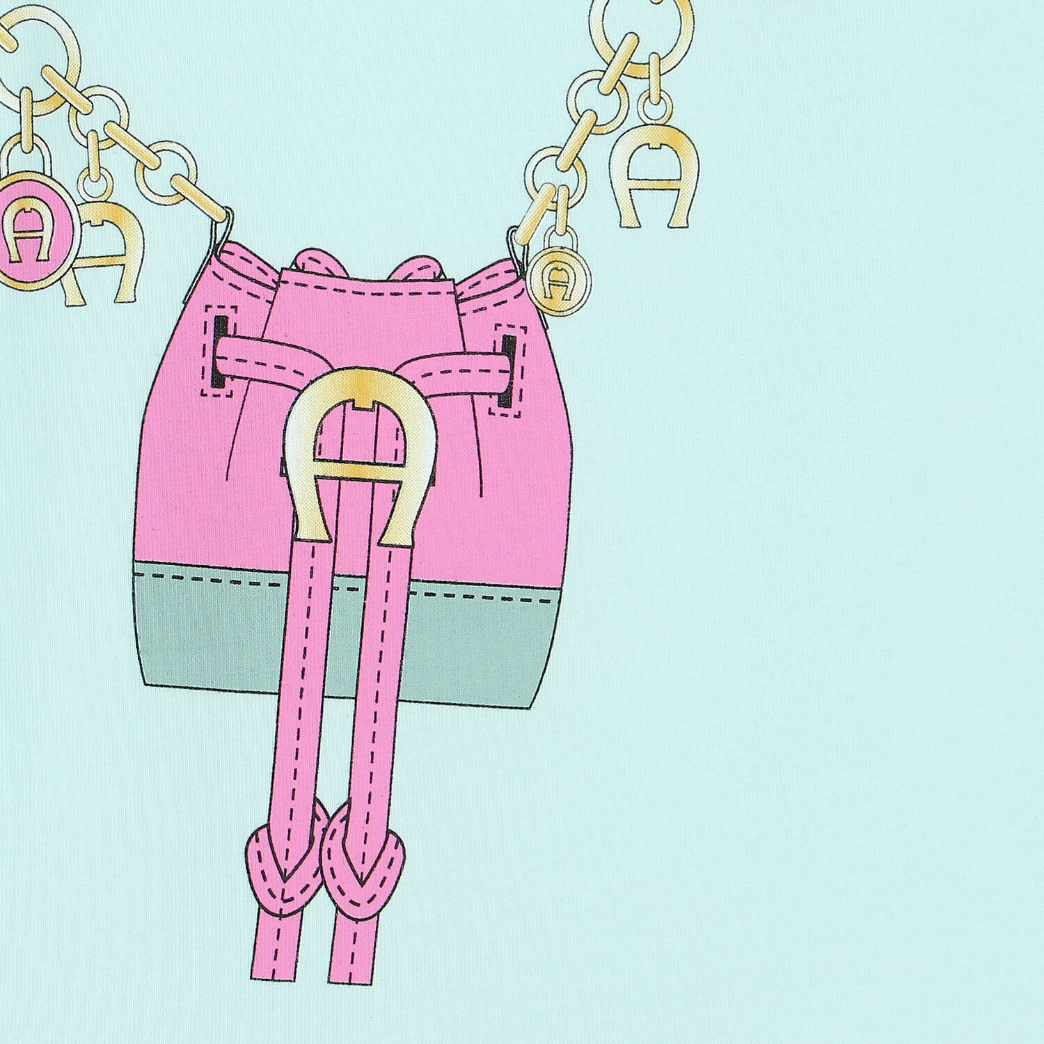 Girls Aqua Logo Bag Dress, 3, hi-res image number null
