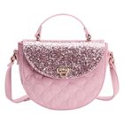Girls Pink Glitter Handbag, 2, hi-res