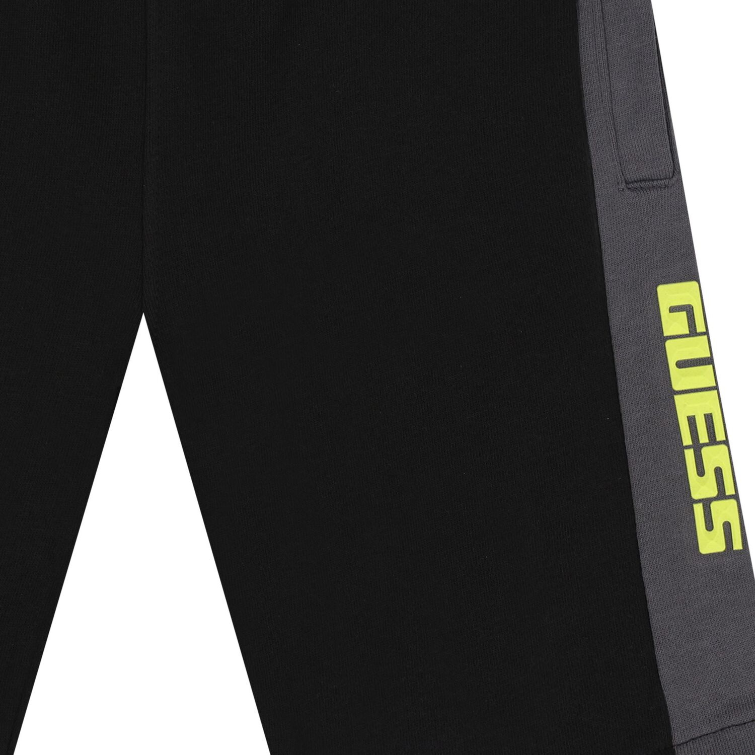 شورت اولاد بالشعار باللون الاسود , 1, hi-res