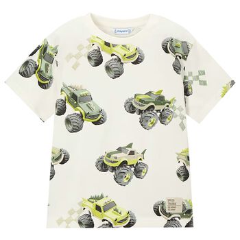 Boys Ivory Monster Truck T-Shirt