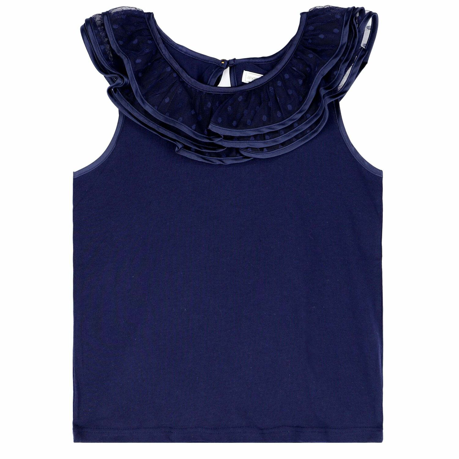 Girls White Cotton Top, 1, hi-res image number null