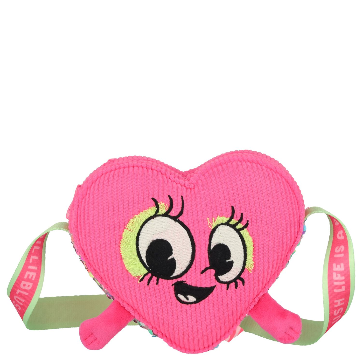 Girls Pink Heart Crossbody Bag ( 14cm ), 1, hi-res