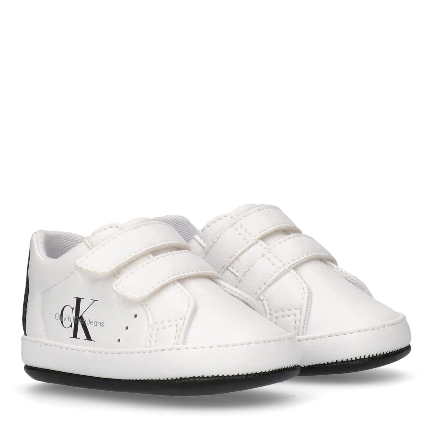 White Logo Baby Pre Walker Shoes, 1, hi-res