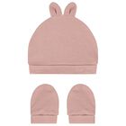 Pink Hat & Mittens Set, 3, hi-res