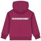 توب هودي بسحاب بالشعار باللون العنابي, 1, hi-res